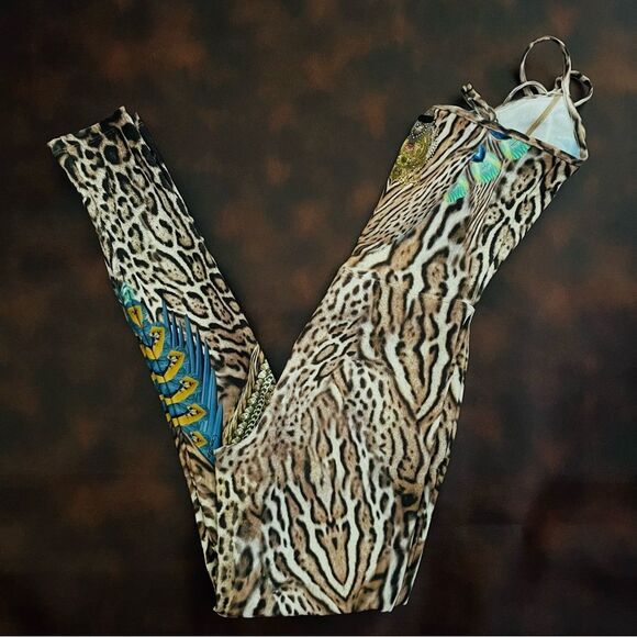 Camilla Catsuit Warrior Wanderlust Animal Print Sleeveless Wore 1X One-Piece XS - Picture 5 of 16